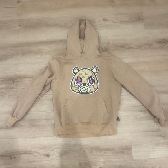 Small beige hoodie by OWMXN Kanye West Takashi Murakami Bear Original Work - Picture 1 of 8